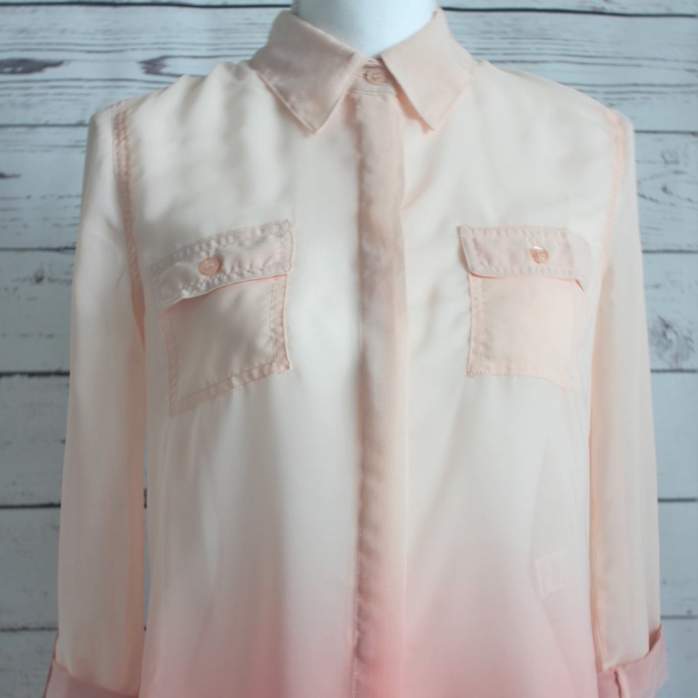 Sheer Dual Tone Chiffon Top